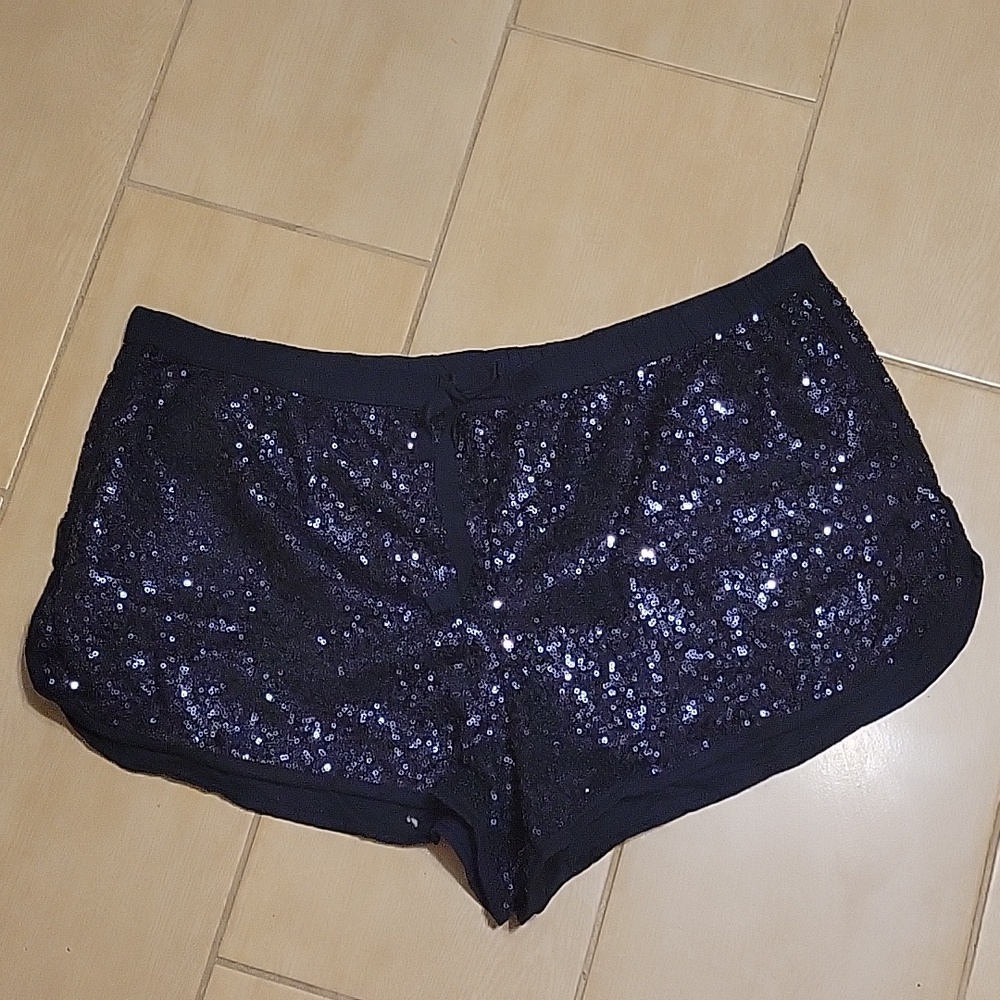 Brand New Victoria Secrets Navy Blue Sequins Sleep Shorts